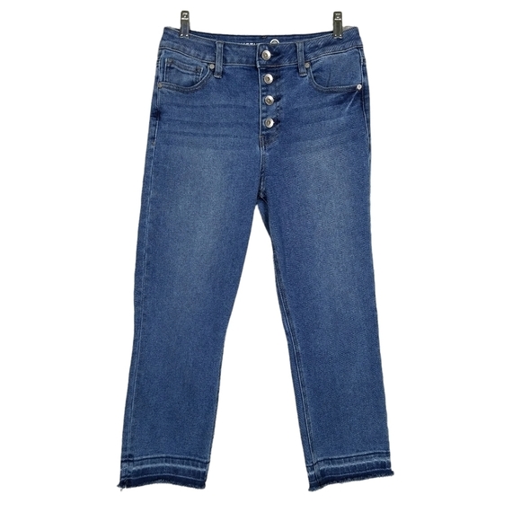 Max Studio High Mom Waist Skinny Crop Jeans - Picture 1 of 11